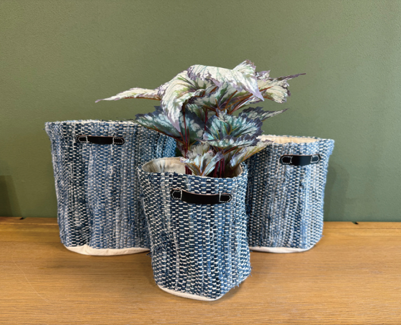 (日本語) デニムプランターカバー (L)
