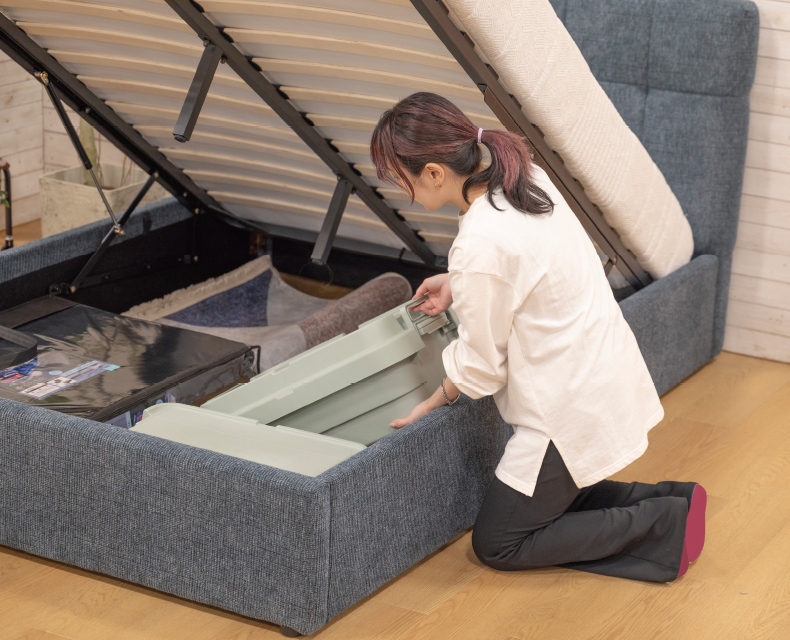 ガス圧ダブルベッドセット