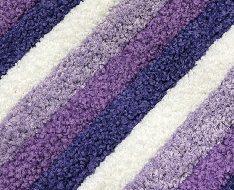 (日本語) ふんわりバスマット ボーダー