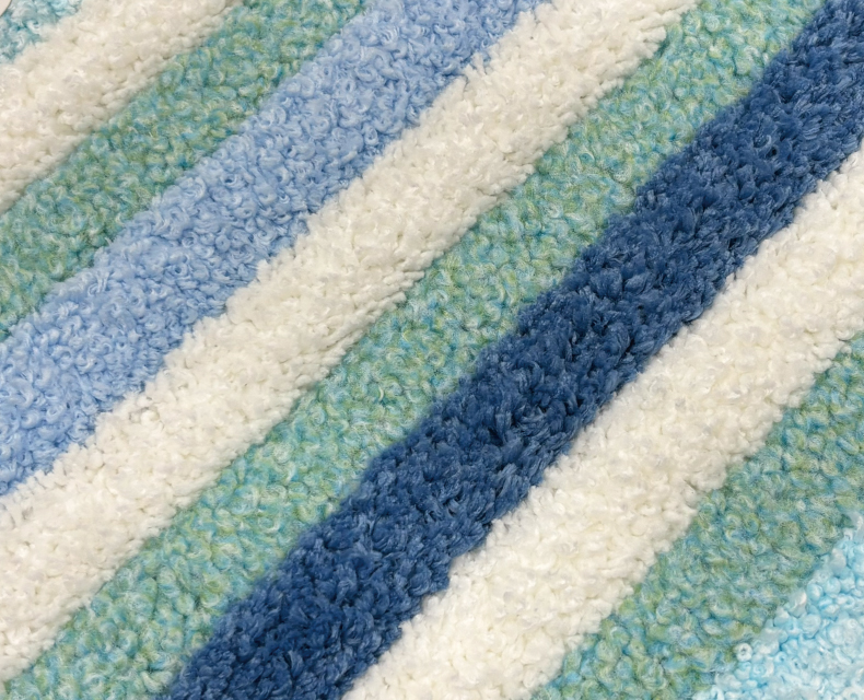 (日本語) ふんわりバスマット ボーダー