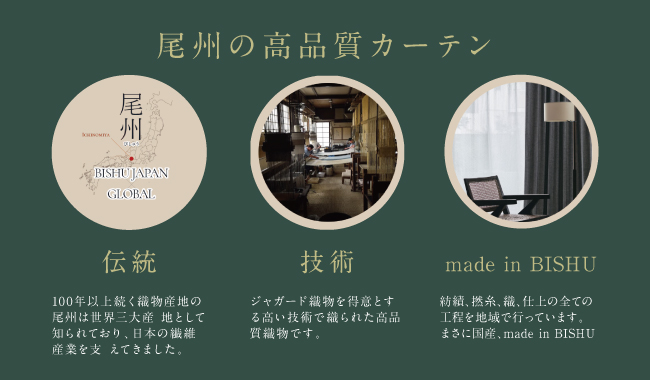 尾州の高品質カーテン