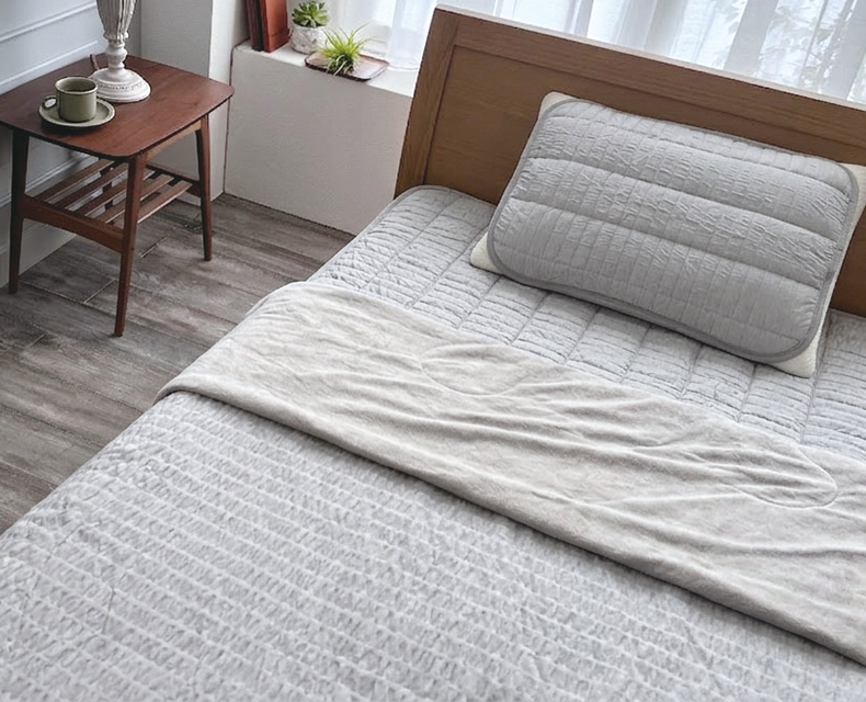 冷感くしゅくしゅリバーシブルケット(シングル)