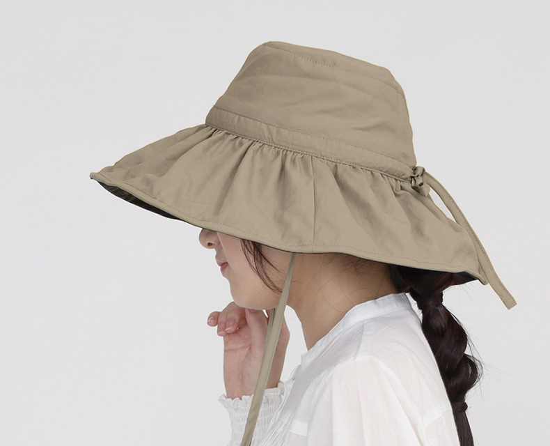 (日本語) 接触冷感ナイロンフリルハット