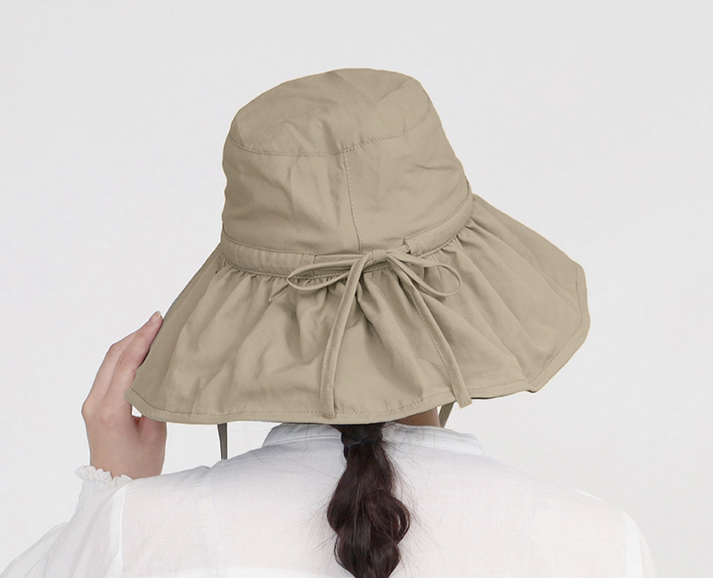 (日本語) 接触冷感ナイロンフリルハット