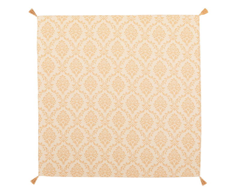 オーナメント柄インド綿ラグ