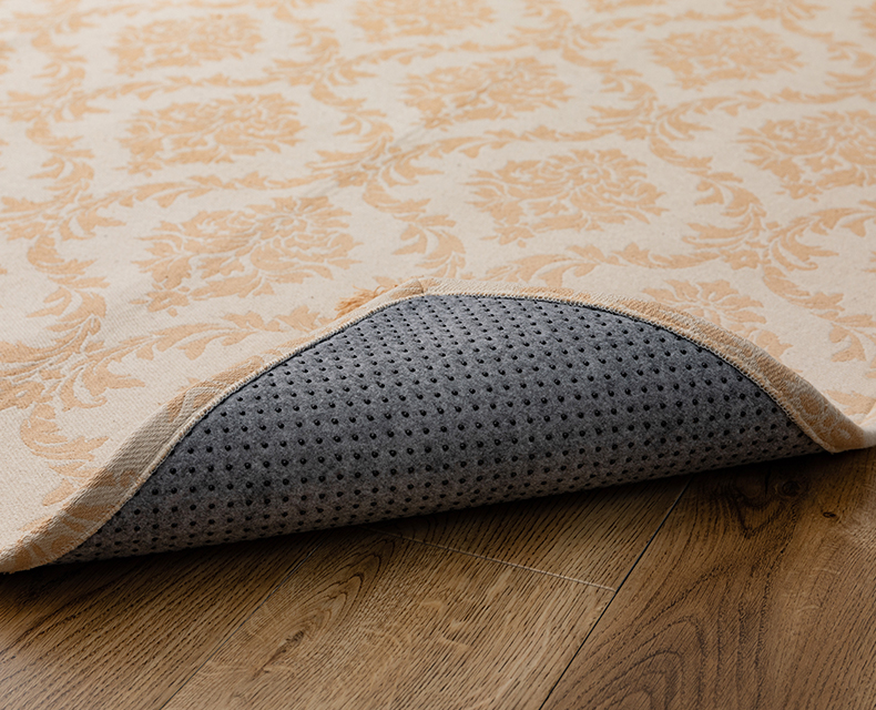 オーナメント柄インド綿ラグ