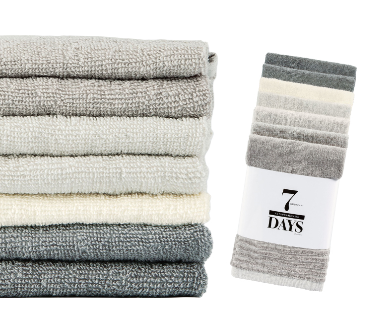 (日本語) 7DAYS フェイスタオルセット