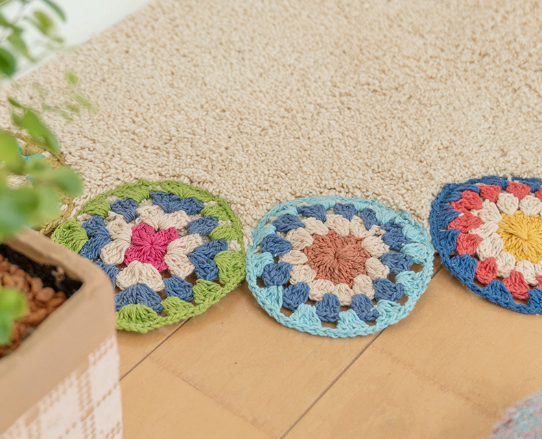 (日本語) セミサークル クロシェットマット