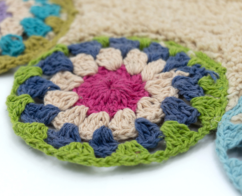 (日本語) セミサークル クロシェットマット