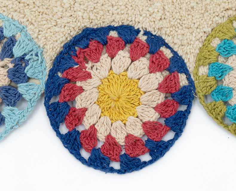 (日本語) セミサークル クロシェットマット