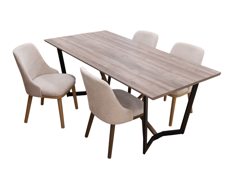 (日本語) モダンダイニング 5点セット