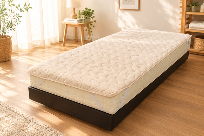 オーガニックコットンニット敷パッド・画像1